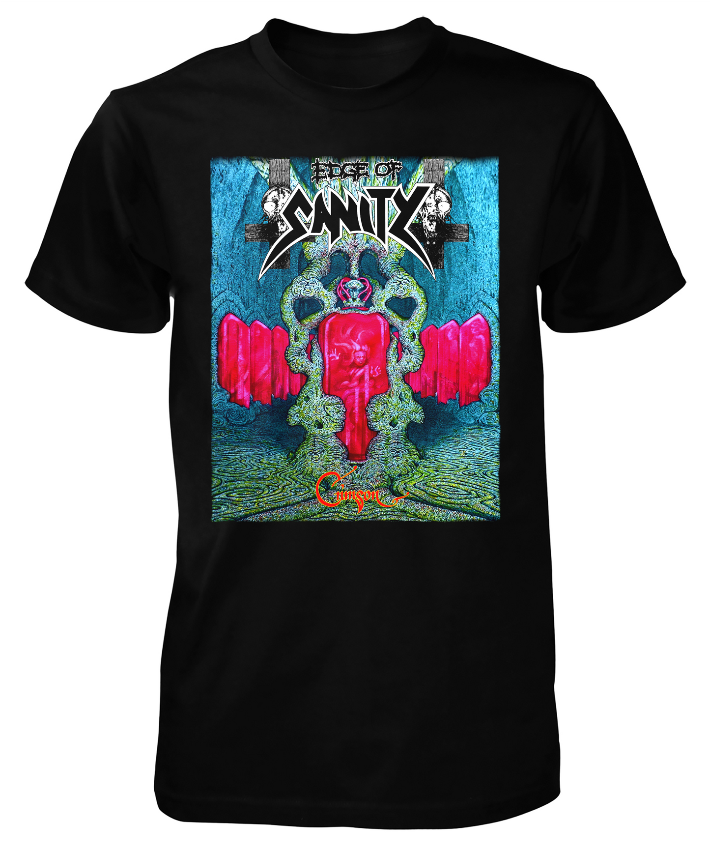 Edge of Sanity - Crimson (Cross Logo) - T-Shirt (SM03)
