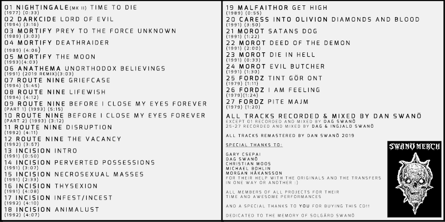 Metal Collection - Feat. Dan Swanö  - CD