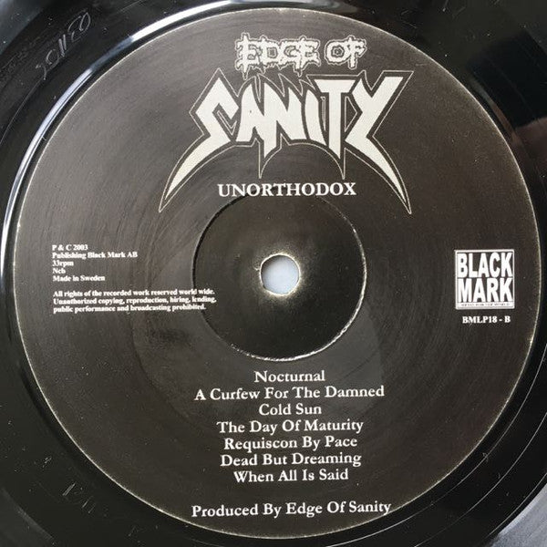Edge of Sanity - Unorthodox - LP - 2003 Re-issue - Signed by Dan Swanö